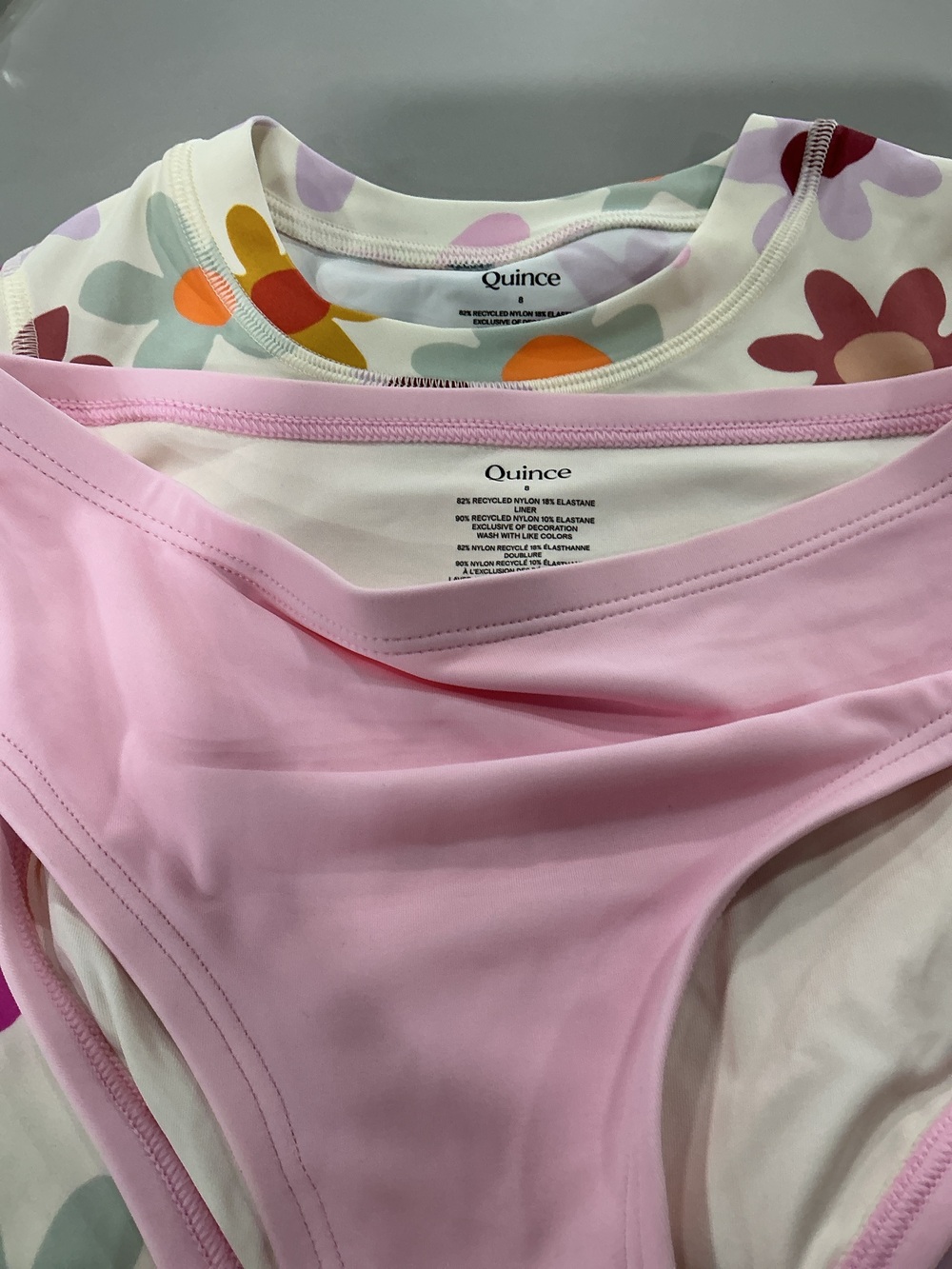 Long Sleeve Ruffle Rash Guard Two-Piece Swimsuit - Picture 3 of 3